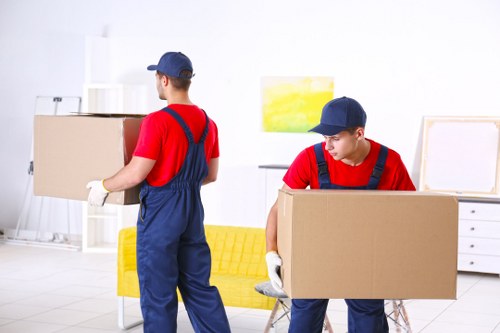Man and van team preparing items safely before a move