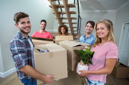 Mover handling household items during transport