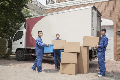 Van loading for a local move in Kensington street setting