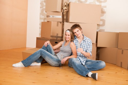 Removal van outside a Kensington property during a local move