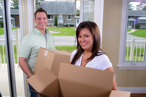Moving team preparing a Kensington residential relocation