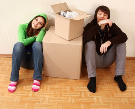 Commercial moving team handling office furniture in Kensington