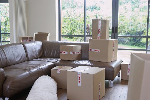 Furniture and boxes prepared for a Kensington move